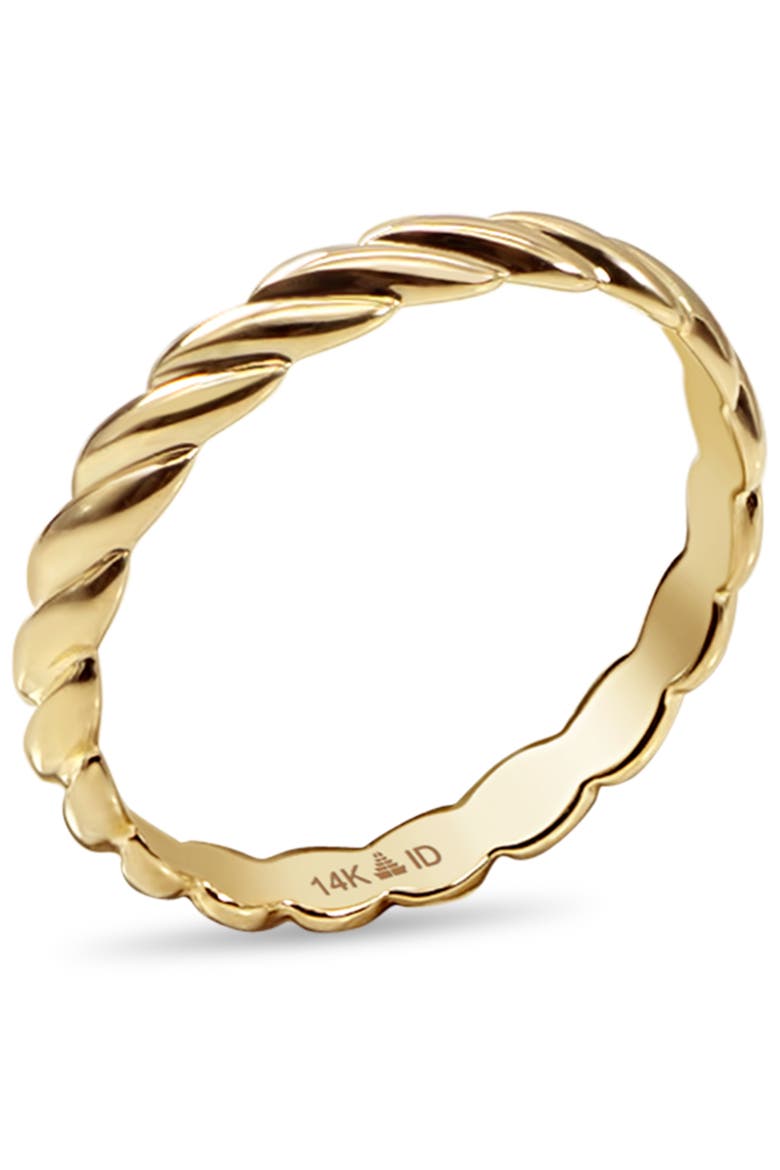 Twisted Rope Ring in 14K Gold, Alternate, color, Yellow Gold