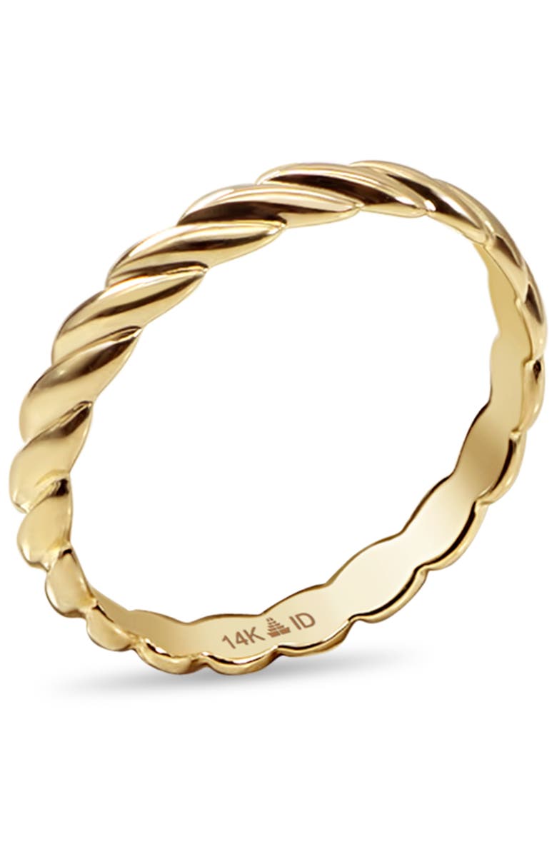 DEVATA Twisted Rope Ring in 14K Gold, Alternate, color, Yellow Gold