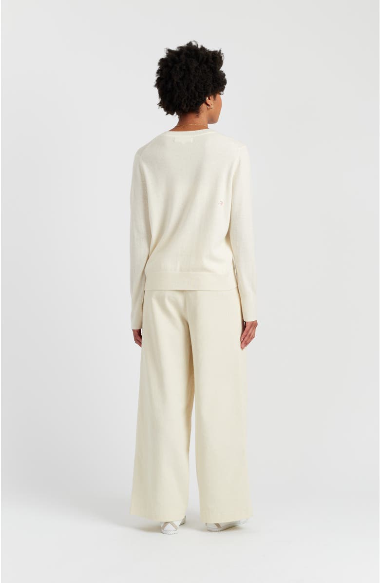 Chinti & Parker Wool-Cashmere Xmas Tree Sweater, Alternate, color, Cream