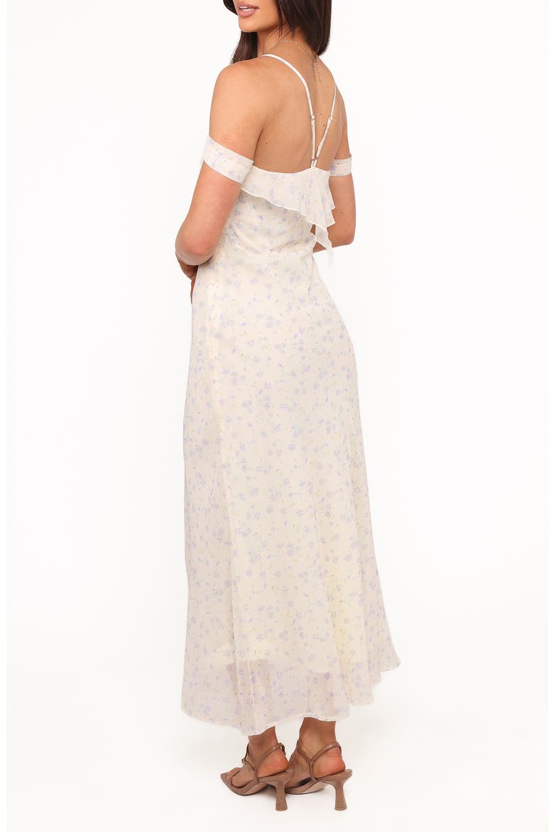 Elwood Cold Shoulder Maxi Dress, Alternate, color, YELLOW DITSY FLORAL