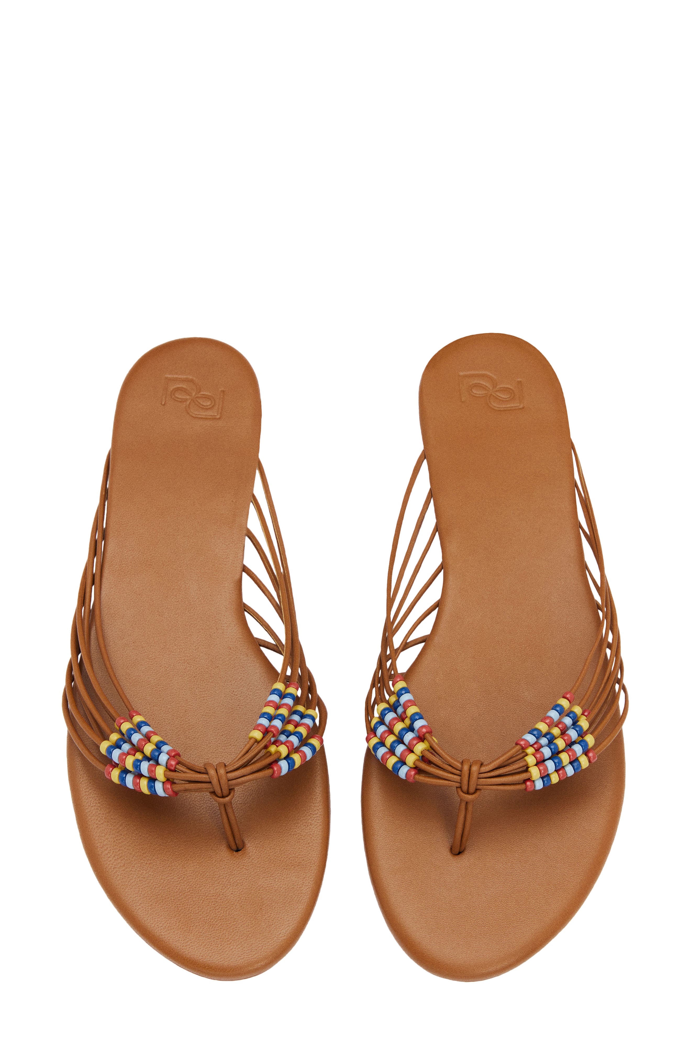 Jessica Flat Thong Sandal, Alternate, color, RUM LEATHER