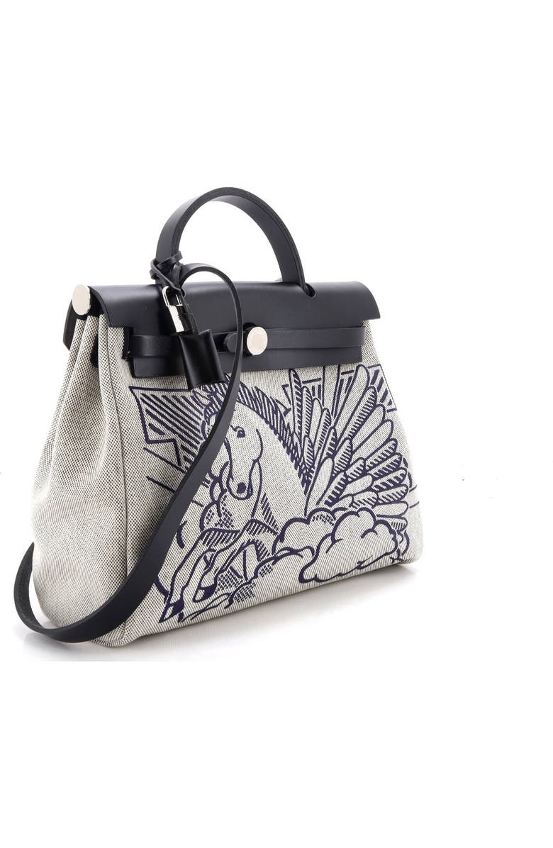 Pre-Owned Hermes Herbag Zip Pegase Pop Toile and Leather 31, Alternate, color, Noir
