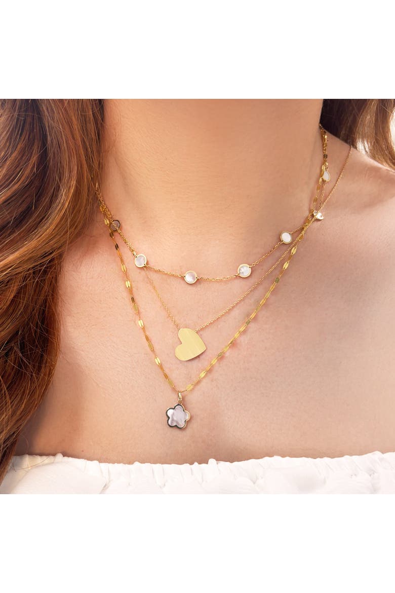 Mother of Pearl Flower Charm, Alternate, color, Mother of Pearl