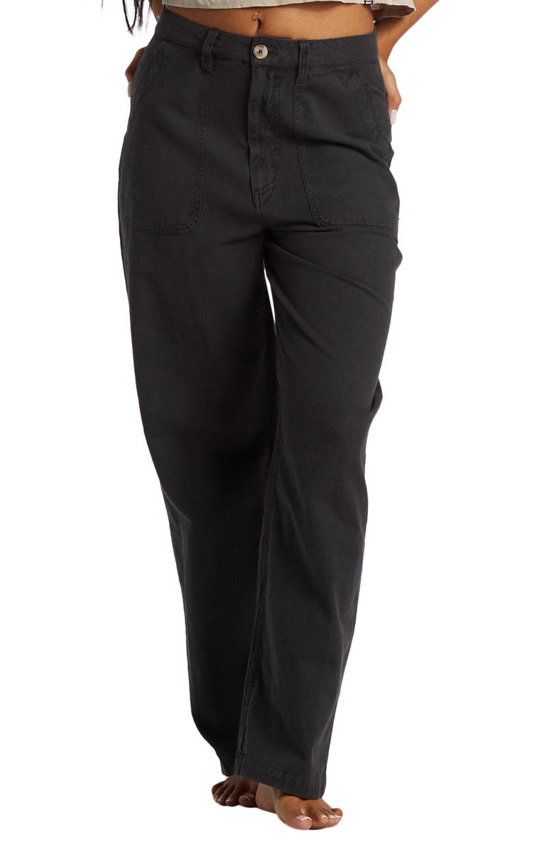 Billabong Stay Grounded High Waist Wide Leg Pants, Main, color, 
