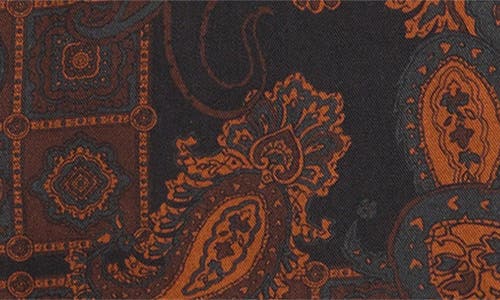 Wax London Didicot Geo & Paisley Print Lyocell Camp Shirt In Brown