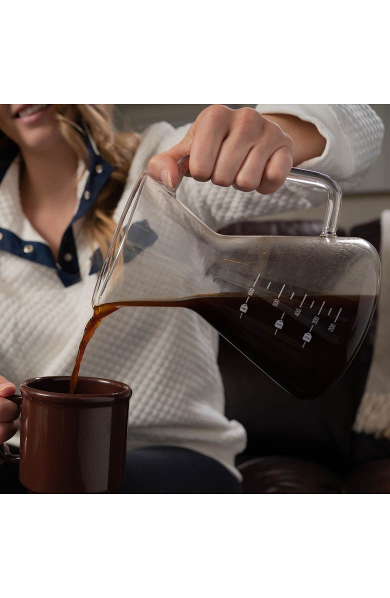 London Sip Glass Pour Over Carafe w/ Reusable Filter, 600ml, Alternate, color, Clear