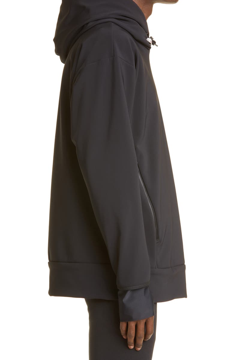 Moncler Grenoble Logo Windproof Fleece Hoodie, Alternate, color, 