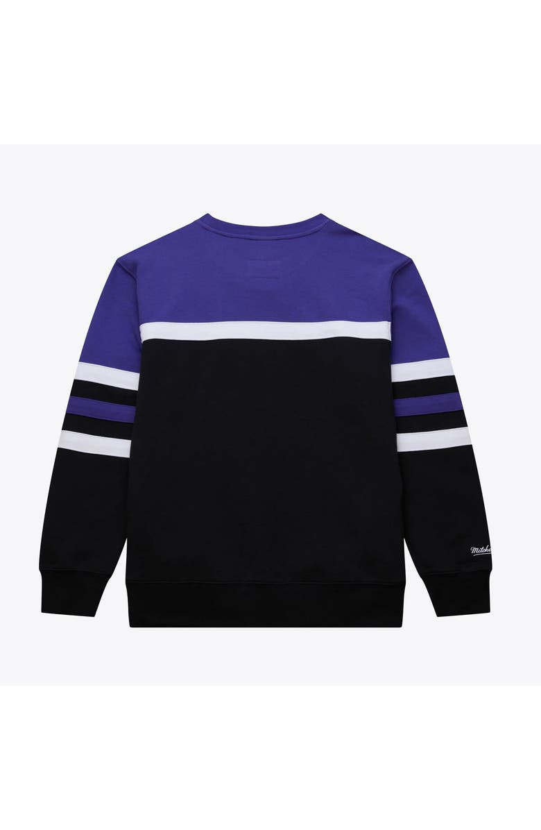 Mitchell & Ness Men's Mitchell & Ness Black/Purple Utah Jazz Hardwood Classics Vintage Logo Head Coach Pullover Sweatshirt, Alternate, color, Black