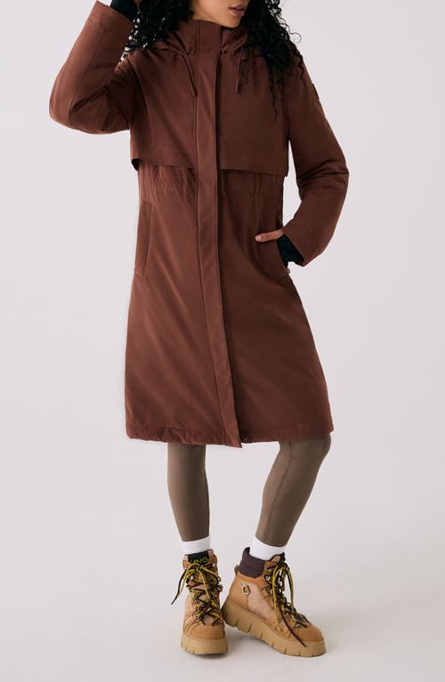 Lole Bristol Water Repellent Insulated Coat In Brown