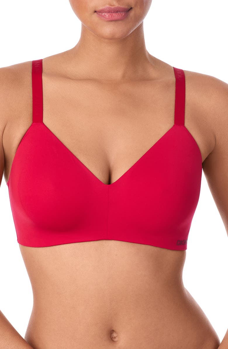 DKNY Active Comfort Bra, Main, color, Cherry