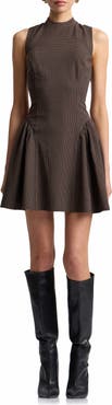 Avec Les Filles Sleeveless Flounce Minidress