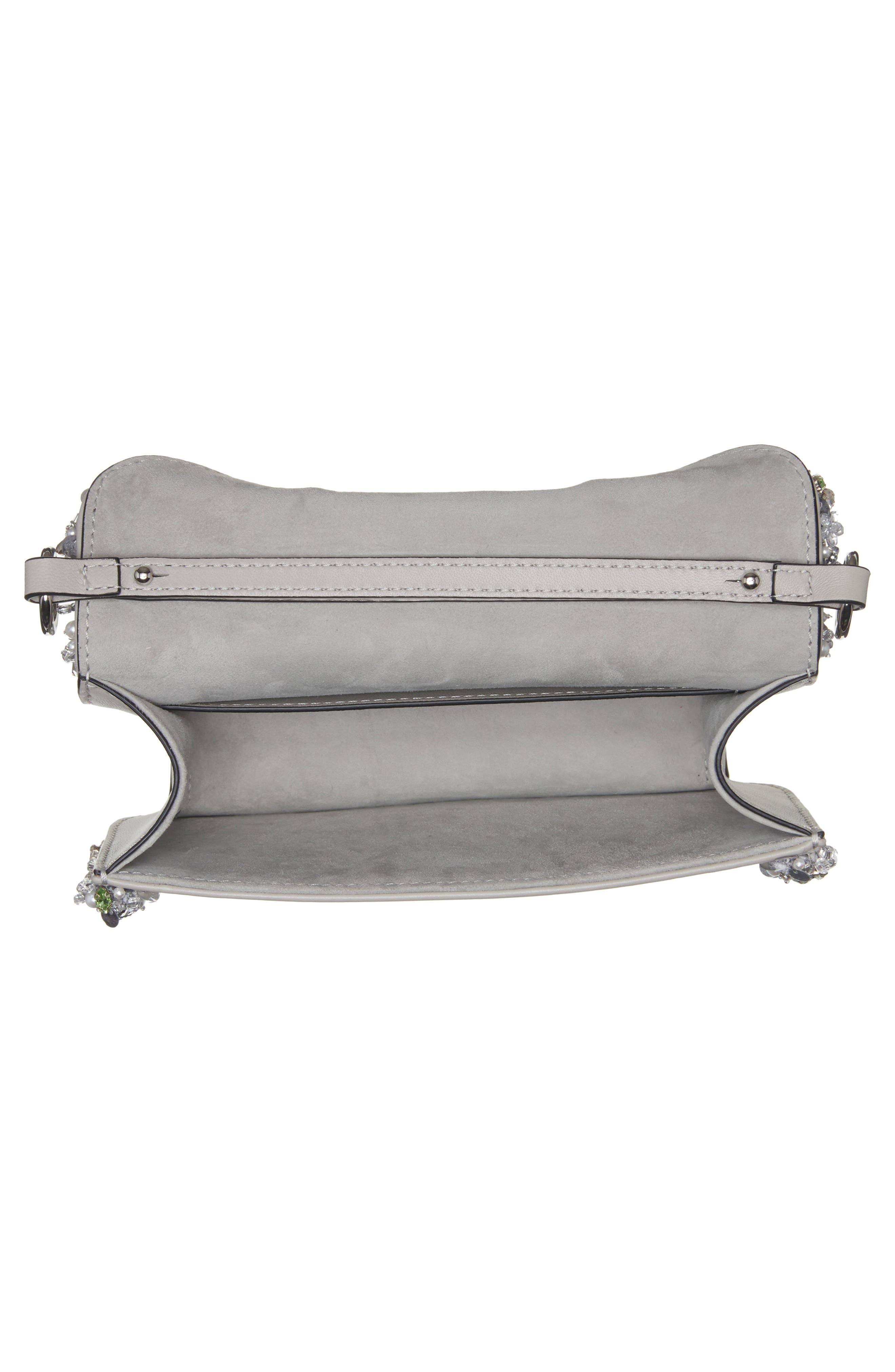 Valentino Garavani Small Jeweled Locò Leather Shoulder Bag, Alternate, color, 