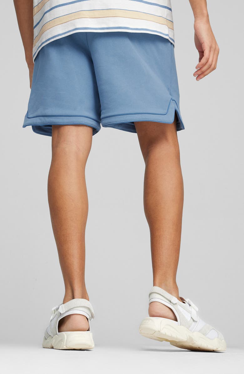 PUMA Basketball Nostalgia Cotton French Terry Sweat Shorts, Alternate, color, 