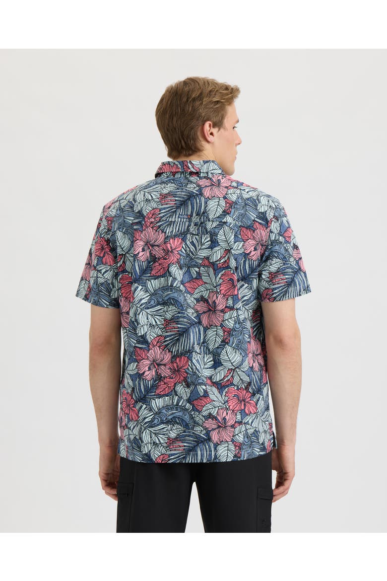 Sailfish Blossom Woven Shirt, Alternate, color, Midnight