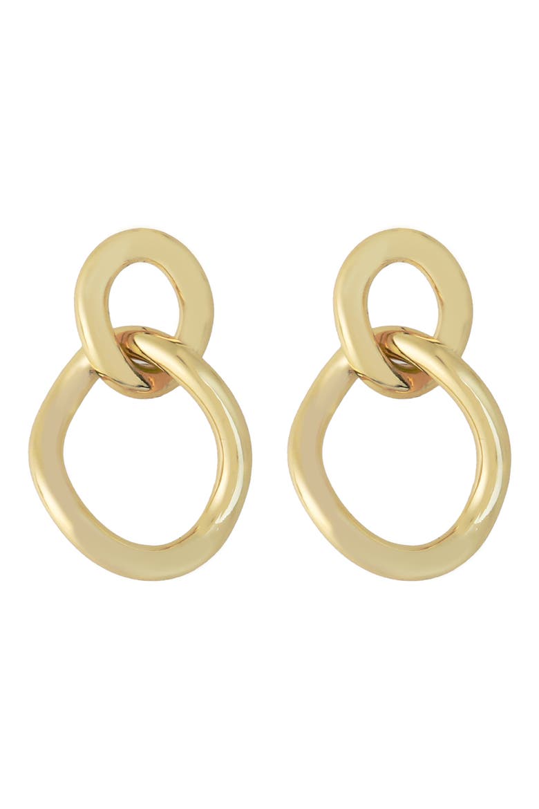 Polished Link Drop Earrings, Main, color, GOLD