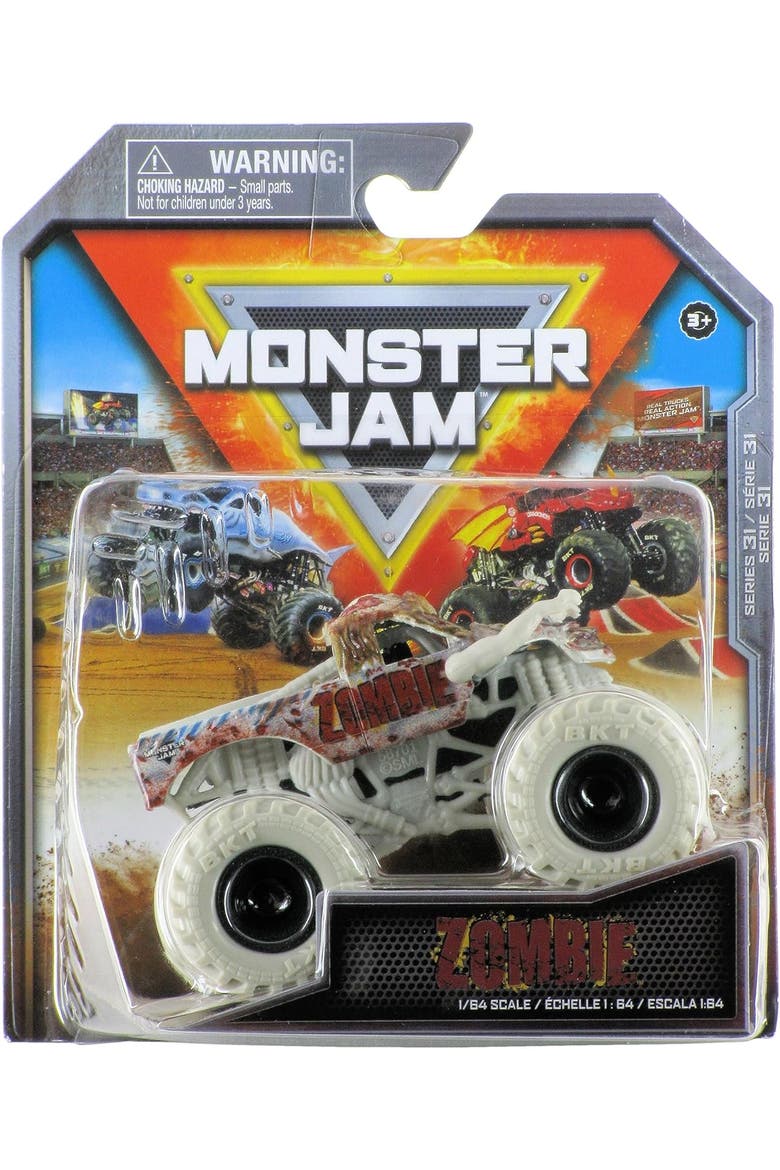 Min Zombie Boneyard Die Cast Vehicle, Main, color, white red