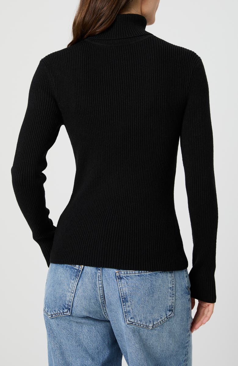 French Connection Turtleneck Sweater, Alternate, color, Black
