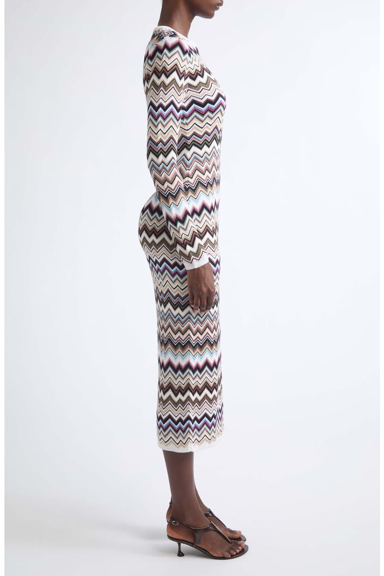 Zigzag Long Sleeve Maxi Dress, Alternate, color, SMSPL