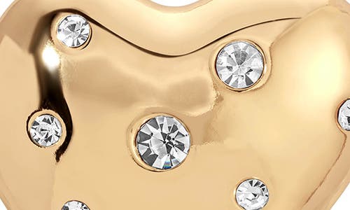 Ettika Crystal Stud Heart Stud Earrings In Gold