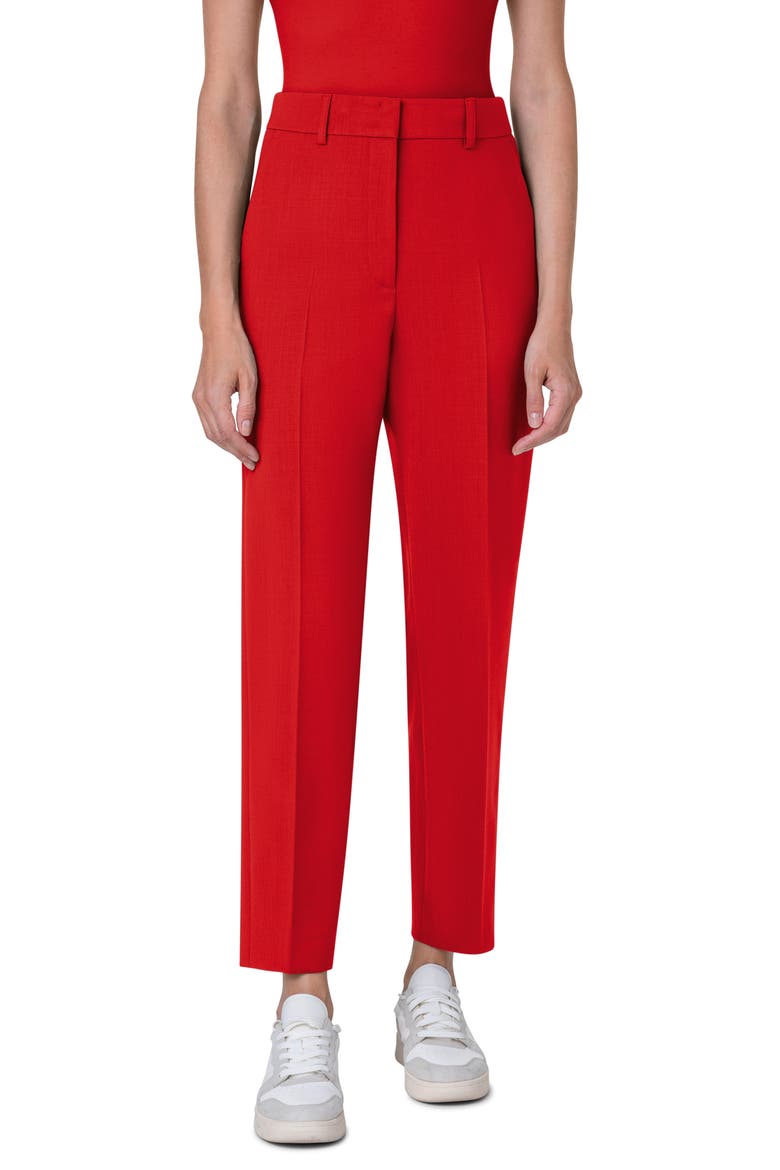 Slim Leg Stretch Modal Pants, Main, color, RED