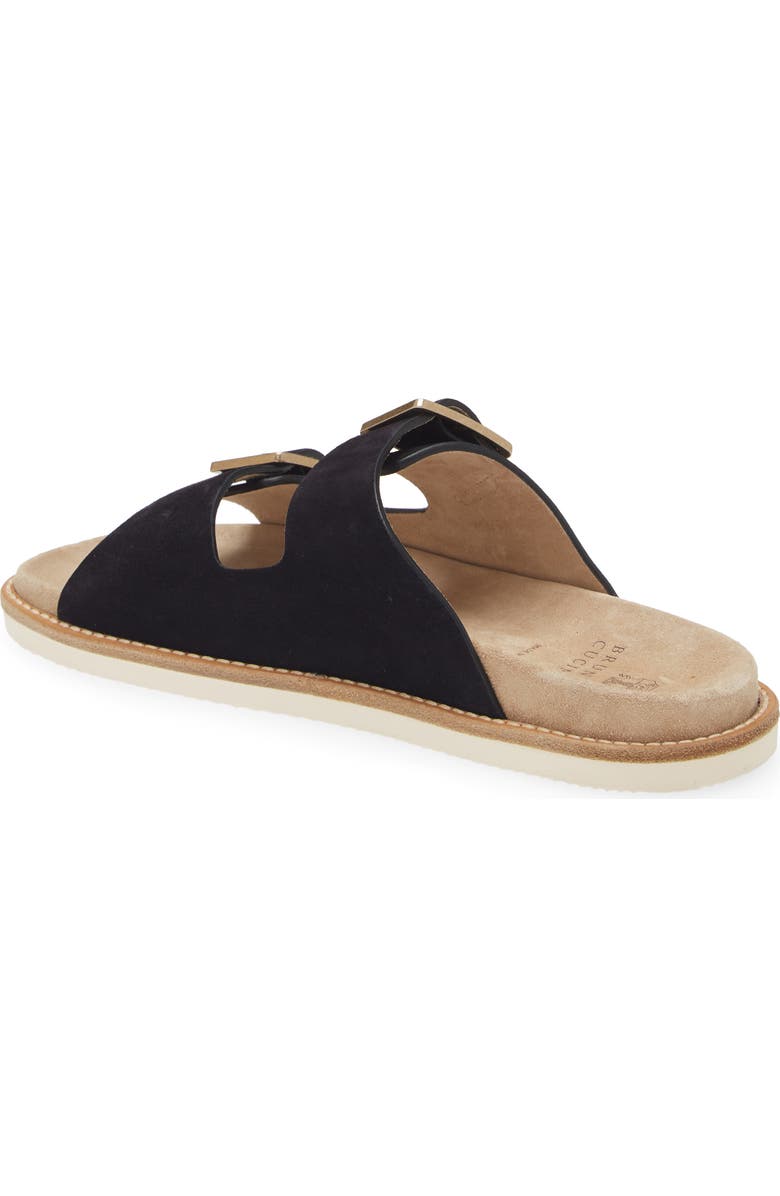 Brunello Cucinelli Double Strap Washed Suede Slide Sandal, Alternate, color,