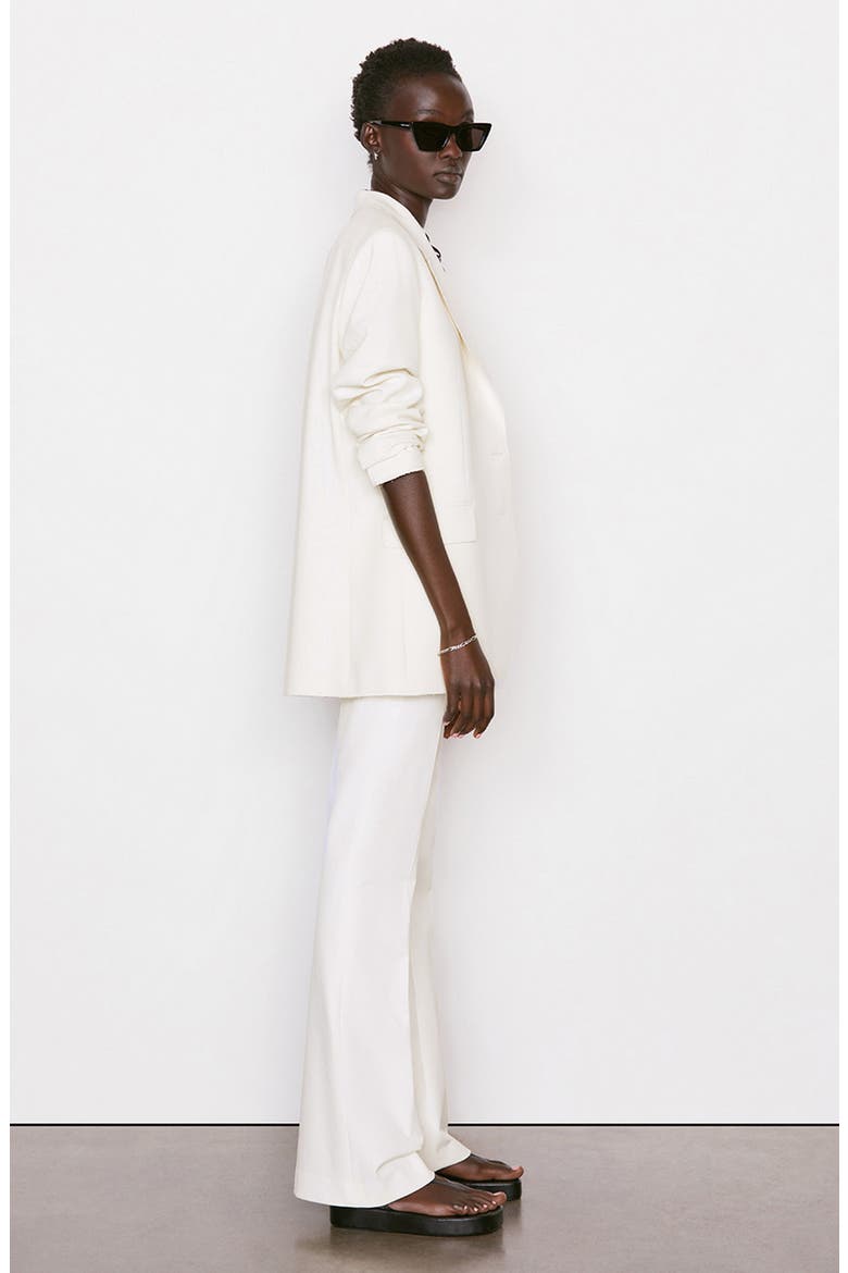 Le High Flare Stretch Cotton Trouser Pants, Alternate, color, BLANC