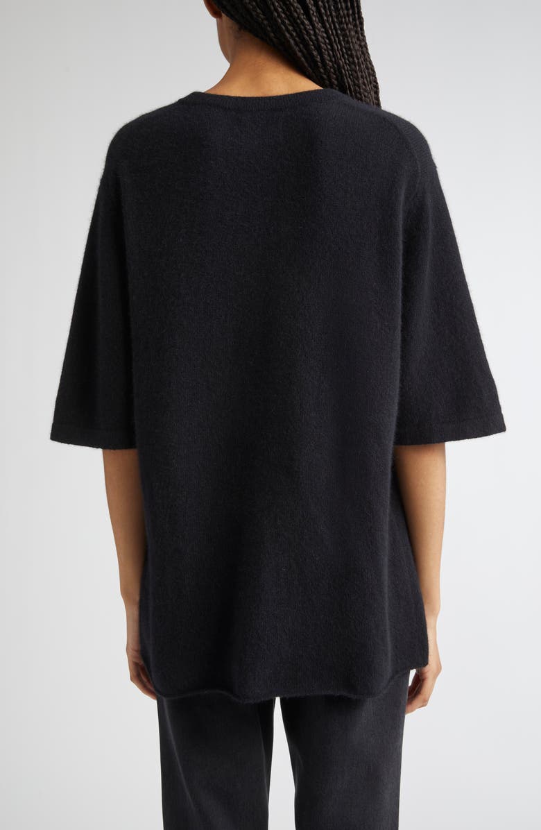 LOULOU DE SAISON Raven Mercerized Wool & Yak Hair Blend Sweater, Alternate, color, Black