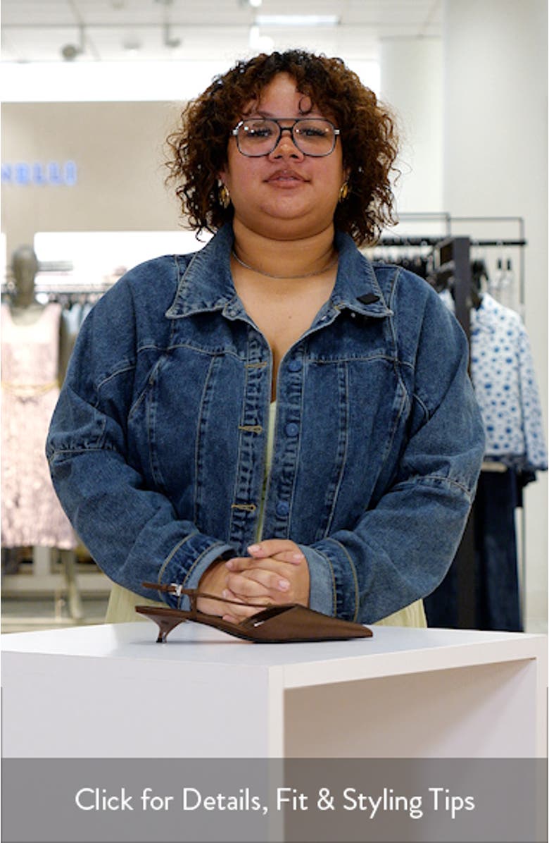 Kitten Heel Pointed Toe Slingback Pump, sales video thumbnail