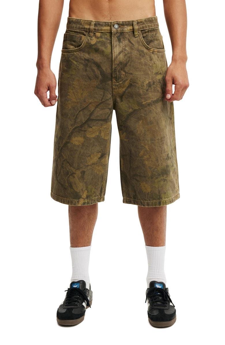 Cotton On Men's Super Baggy Jort, Main, color, Tree Camo