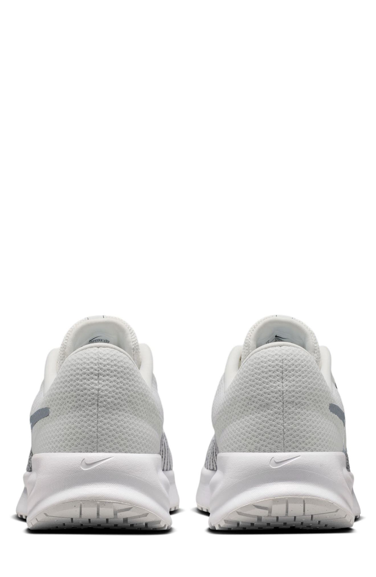 Run Defy Running Shoe, Alternate, color, SUMMIT WHITE/ METALLIC SILVER