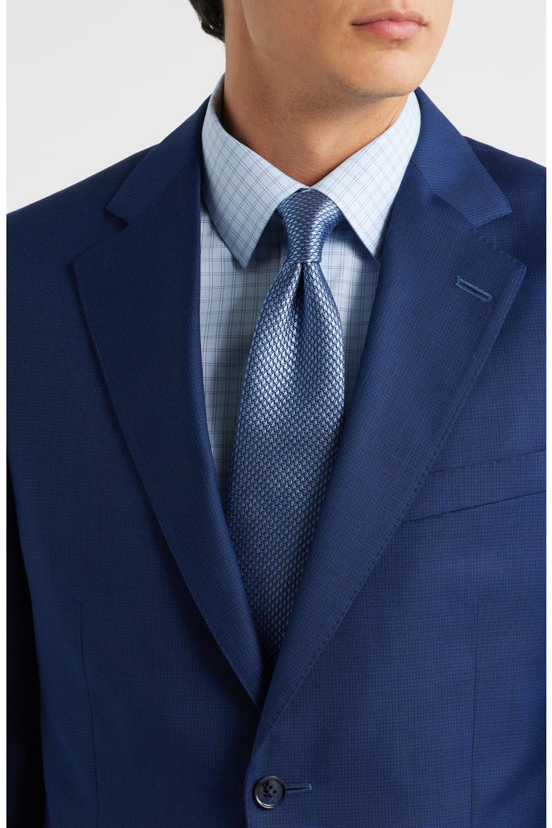 Hartford Classic Fit Blue Microtexture Wool Suit, Alternate, color, BLUE