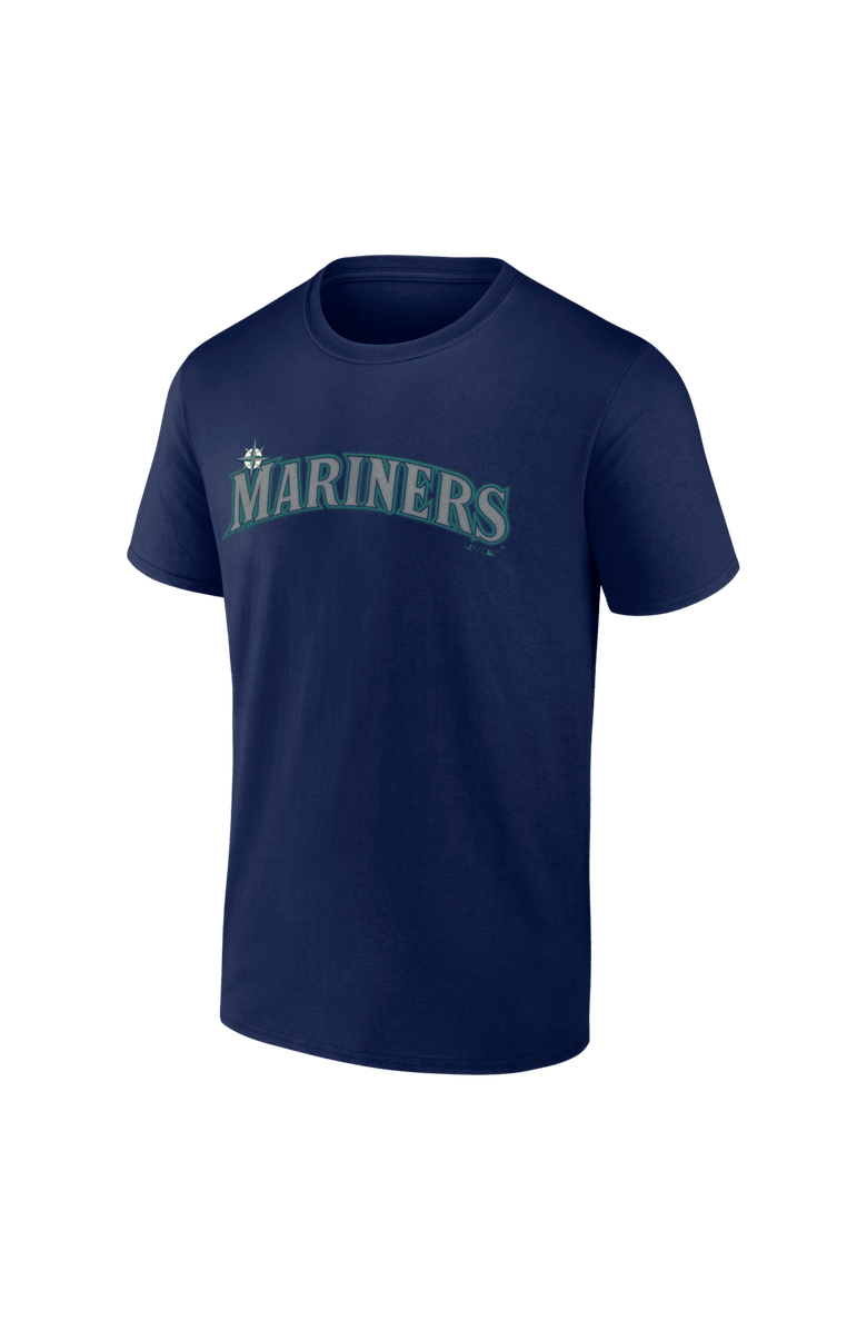 Logo Athletic Men's Logo Athletic Navy Seattle Mariners Wordmark T-Shirt, Alternate, color, Navy