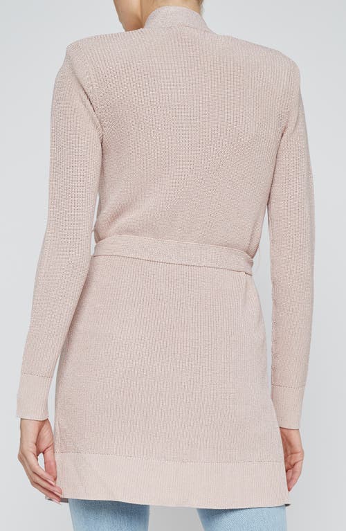L Agence L'agence Noe Metallic Double Breasted Rib Cardigan In Neutral
