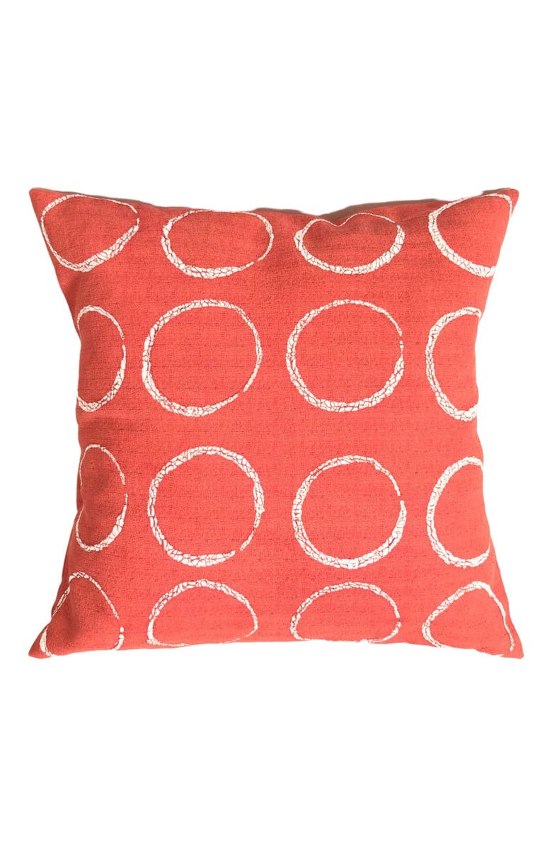 Mbare Sadza Circles Pillow Cover - Madagascar Coral 18', Main, color, Coral