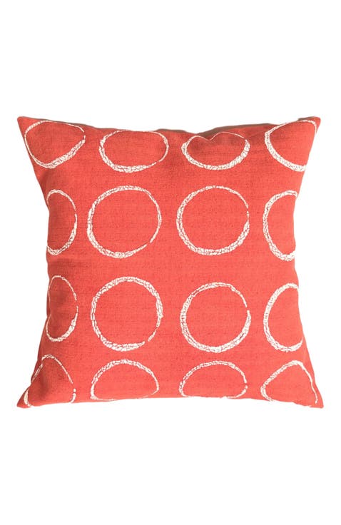 Sadza Circles Pillow Cover - Madagascar Coral 18'