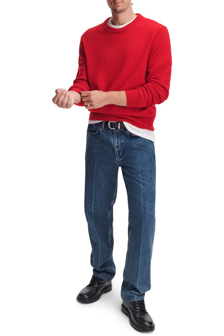 Vernon Cashmere Crewneck Sweater, Alternate, color, RED