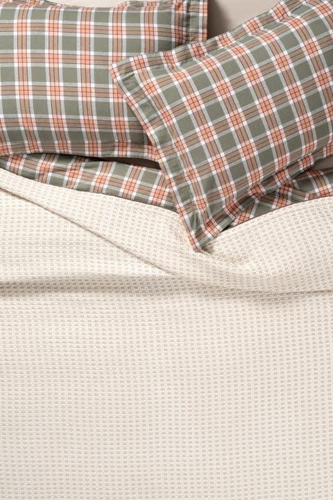 Costa Border Embroidered Cotton Piqué King Coverlet