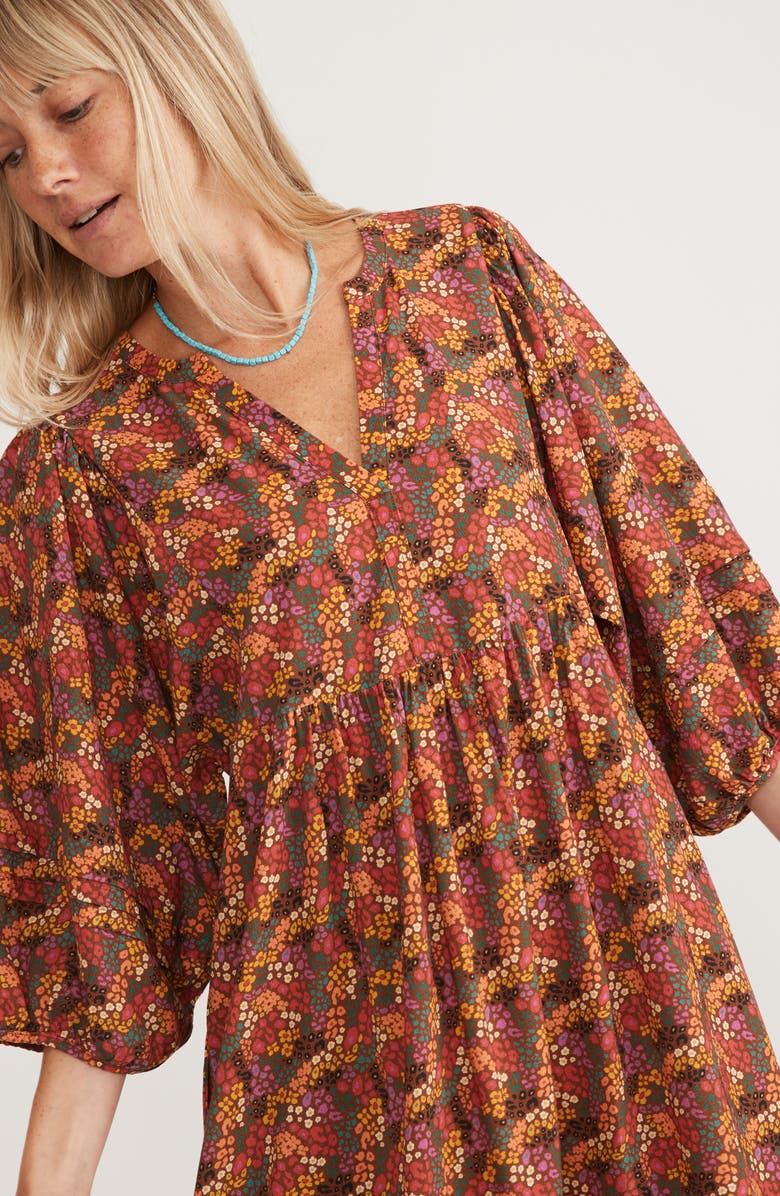 Marine Layer Lola Floral Print Midi Dress, Alternate, color,