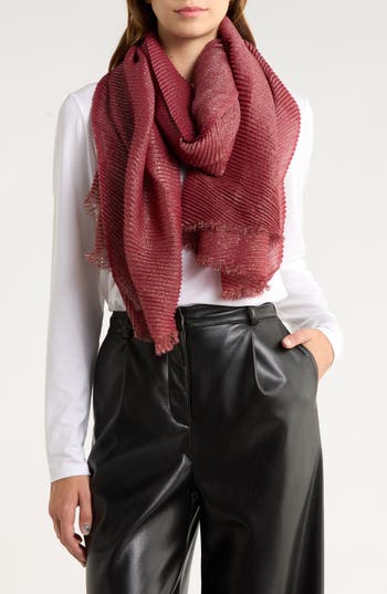 Nordstrom Rack Pleated Occasion Wrap In Burgundy
