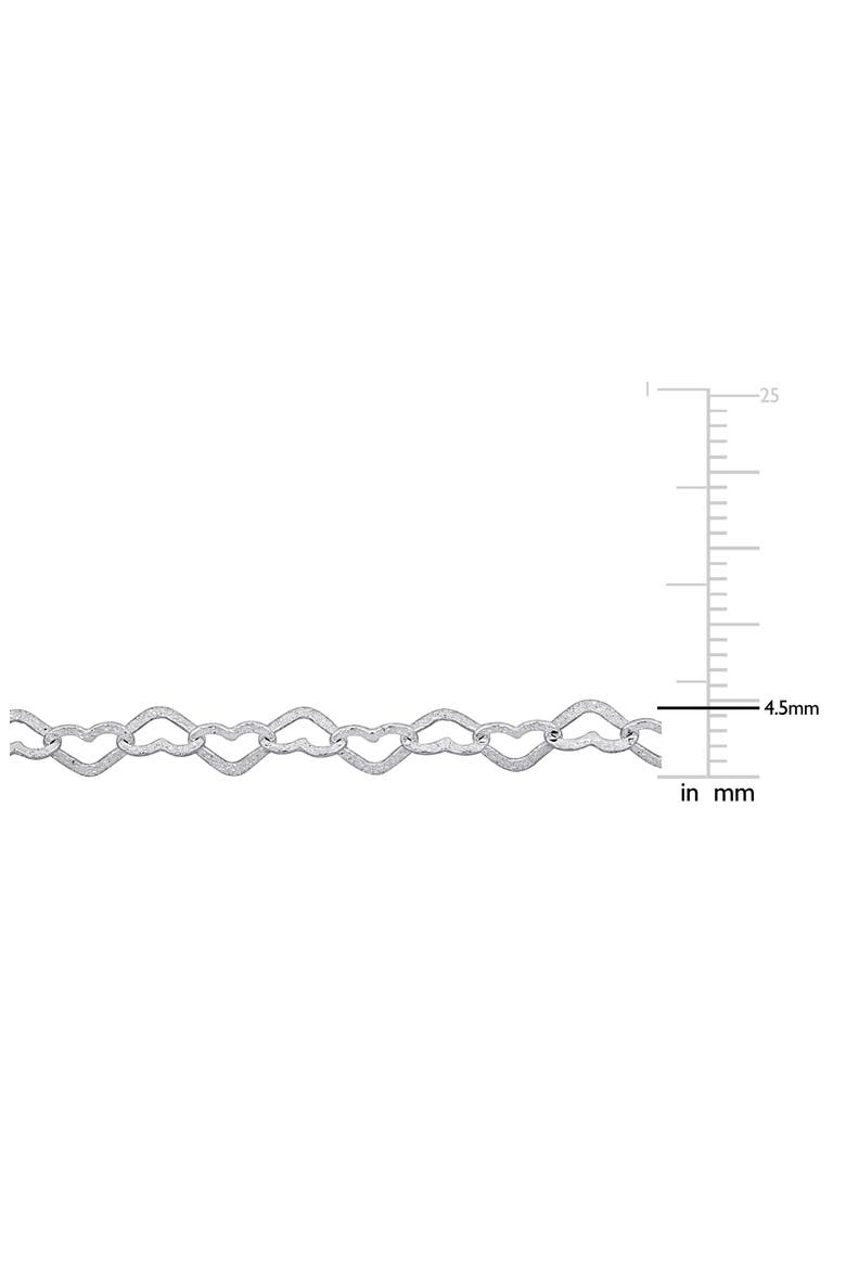 Heart Link Bracelet, Alternate, color, SILVER