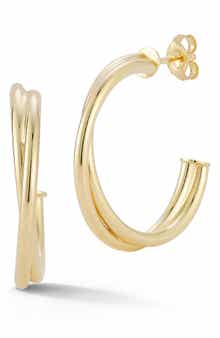 Crossover Hoop Earrings