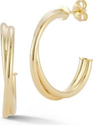 GLAZE JEWELRY Crossover Hoop Earrings