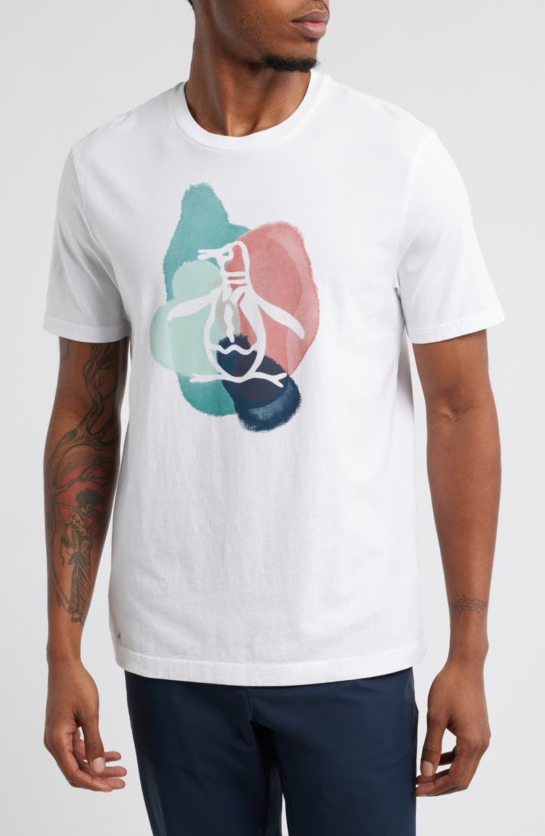 Original Penguin Watercolor Pete Graphic T-Shirt, Main, color, 