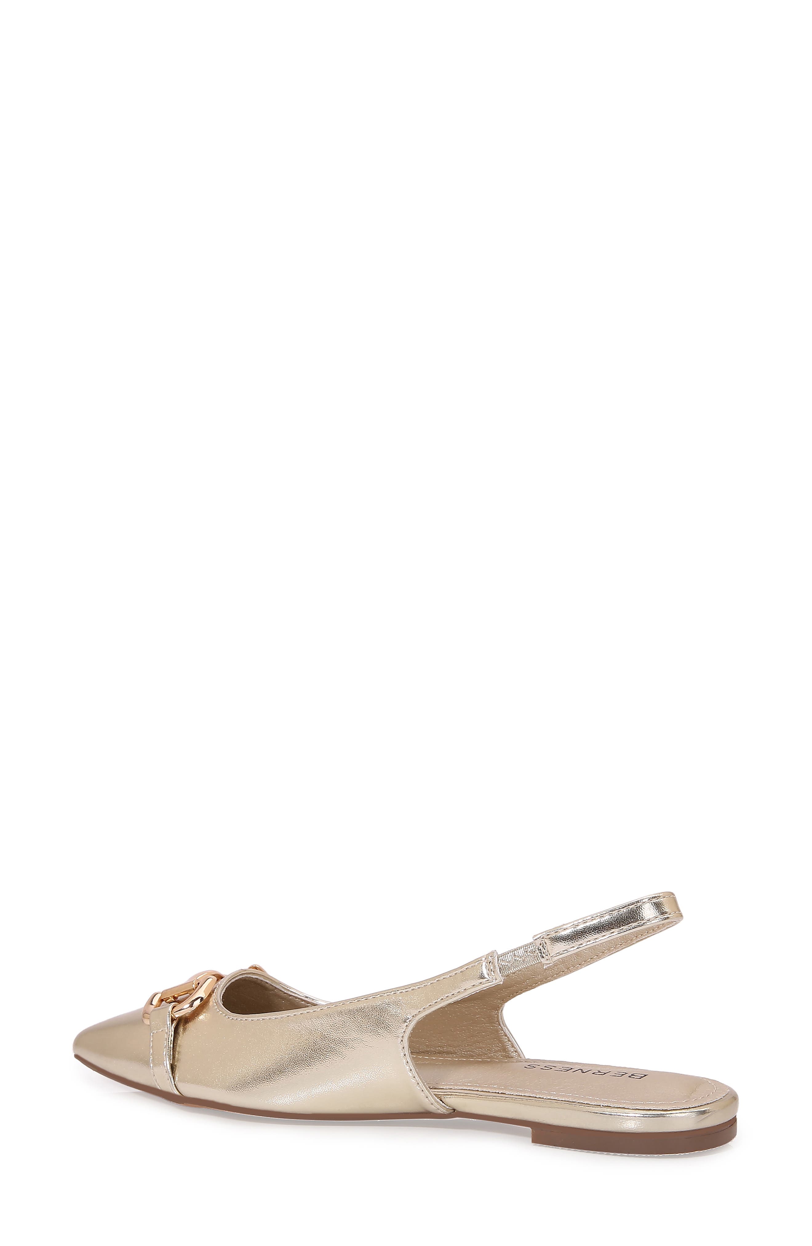 Bit Slingback Flat, Alternate, color, GOLD