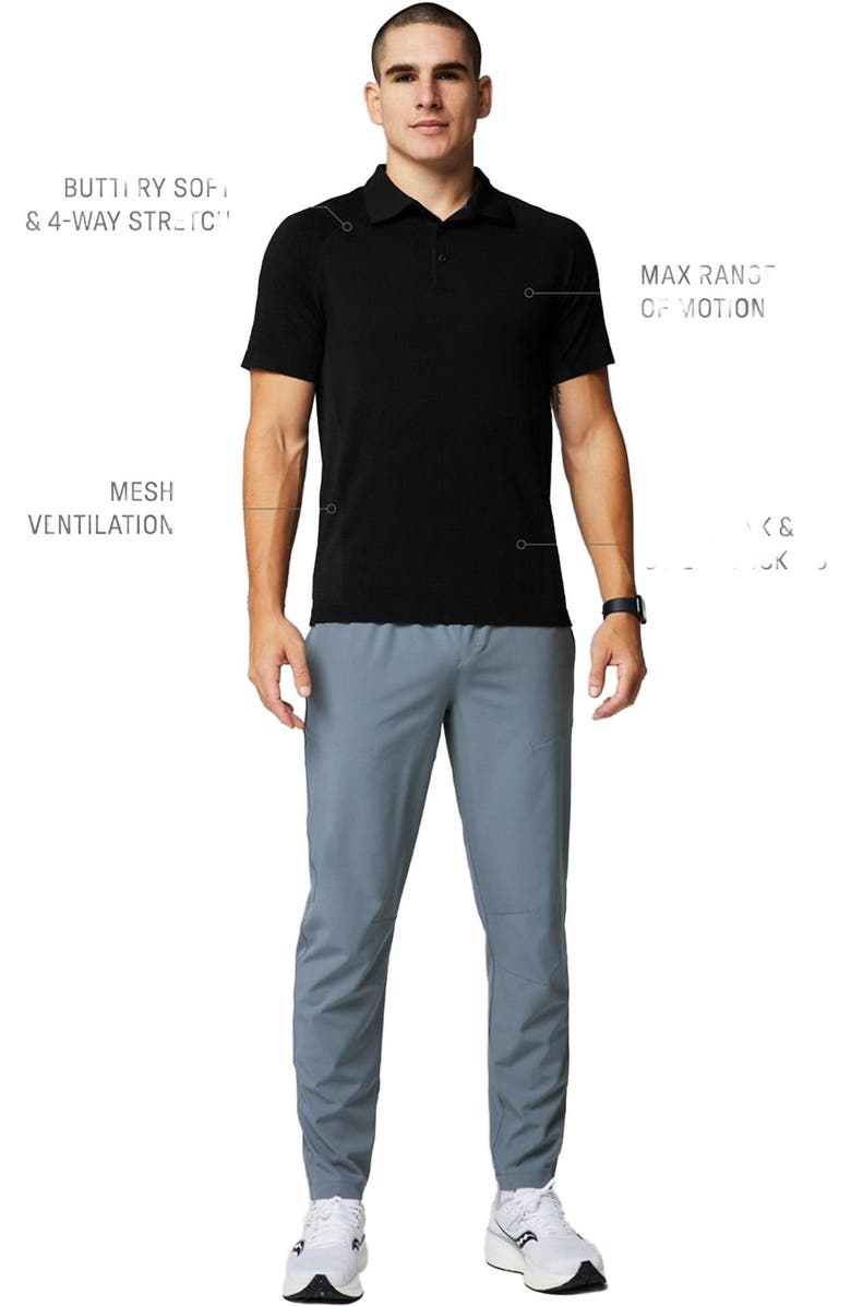 Fabletics Men's The Training Day Polo, Alternate, color, Black