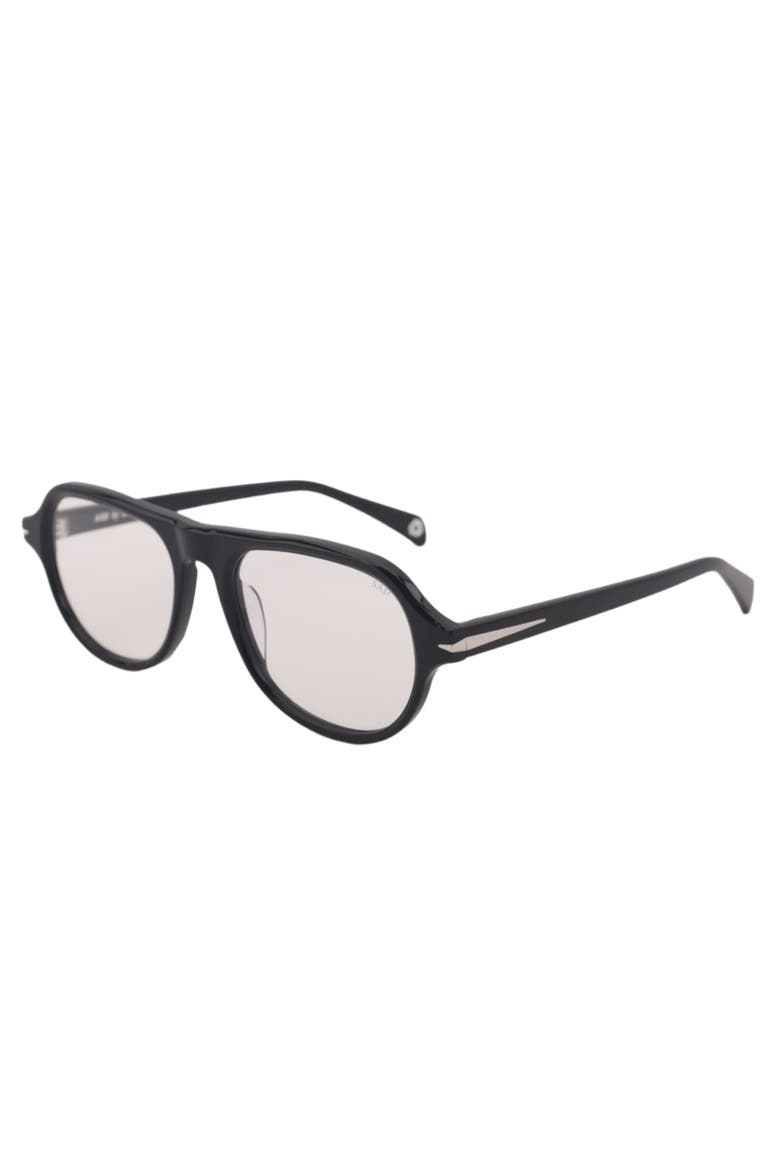 Ash Sunglasses, Alternate, color, Gloss Black - Blue Light Clear