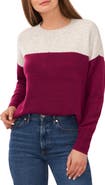 Vince Camuto Extended Shoulder Colorblock Sweater