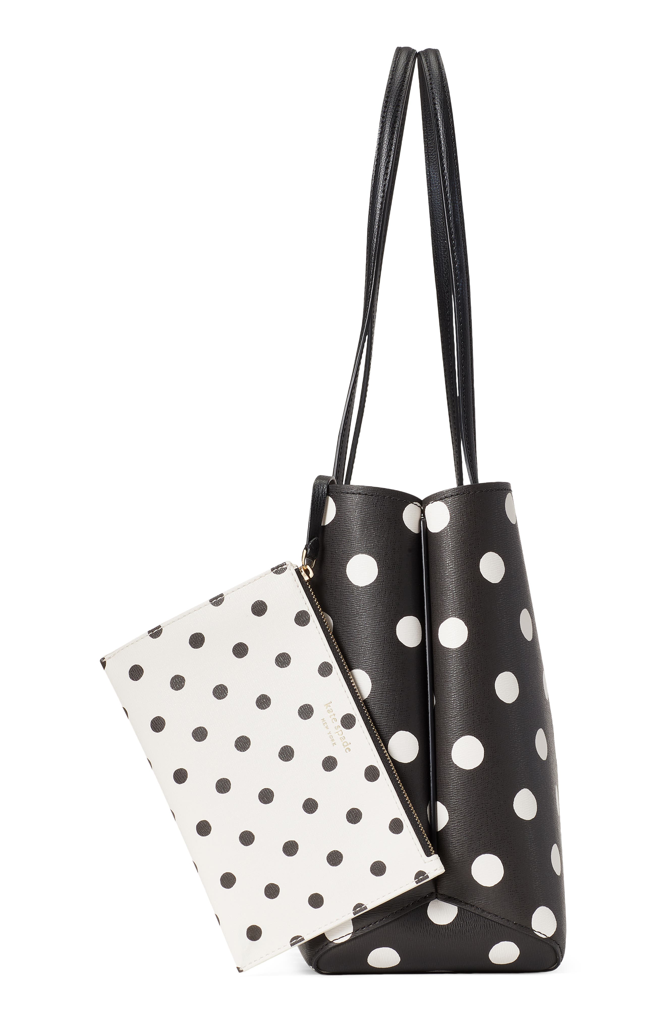 Kate Spade New York all day sunshine dot large coated canvas tote, Alternate, color, 