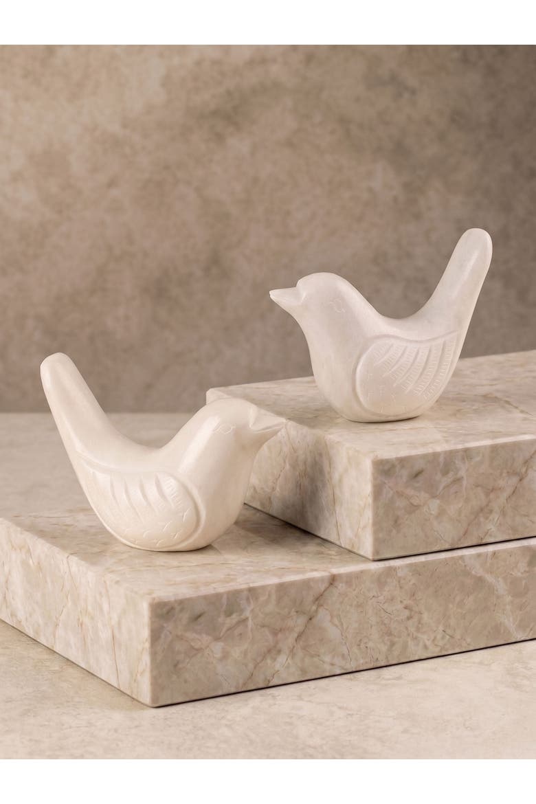Coco & Charlie Marble Bird Objects, Main, color, Ivory