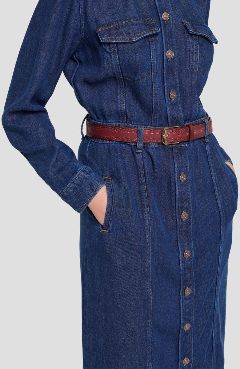 Seven Luxe Long Sleeve Denim Shirtdress, Alternate, color,